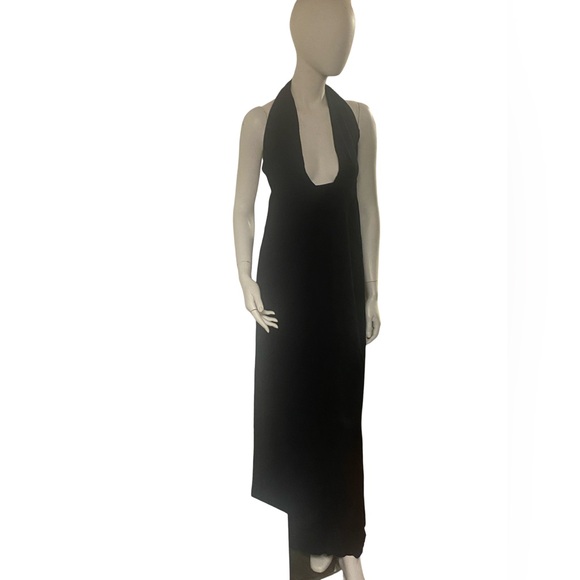 Elan black halter open back maxi dress size small - Picture 1 of 4